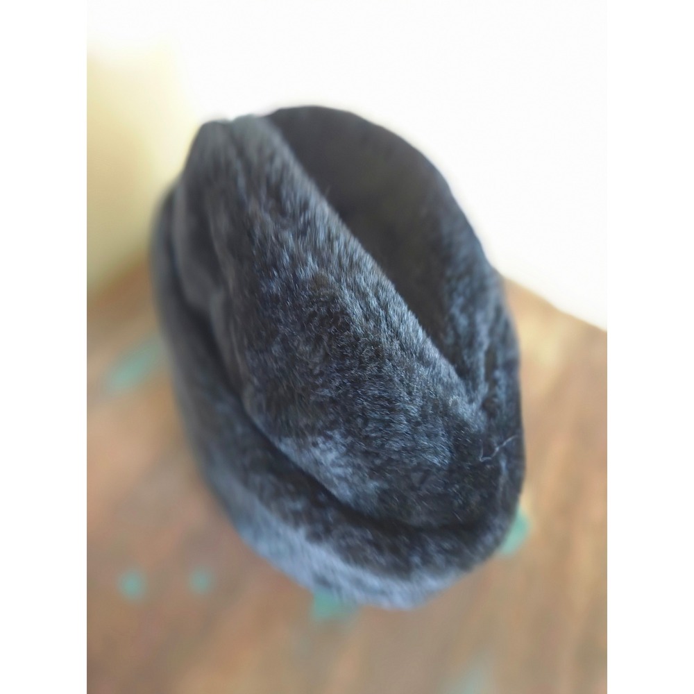 Country Gentleman Trav'ler Black Faux Fur Ambassador Wedge Hat Ear Flaps Mens